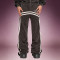 Custom Washed Stripe Sports Pants  |  Side zip Wide Leg Velour Track Pants | Streetwear Manufacturer