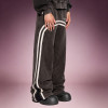 Custom Washed Stripe Sports Pants  |  Side zip Wide Leg Velour Track Pants | Streetwear Manufacturer