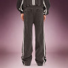 Custom Washed Stripe Sports Pants  |  Side zip Wide Leg Velour Track Pants | Streetwear Manufacturer