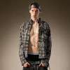 Custom Leopard Plaid Shirt | Oversized Printed Flannel Shirt | Long Sleeved Vintage Shirt