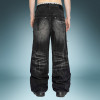 Custom Streetwear Washed Jeans | High Waist Wide Leg Pants | High Quality Jeans Manufacturer