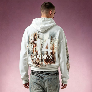 Custom Oversized Graphic Print Hoodie | Cotton Fleece Hoodie | Drop Shoulder Streetwear Pullover Hoodie