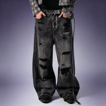 Custom Wash Faded Jeans | Distressed Wide Leg Baggy Pants | Streetwear Pants Manufacturer