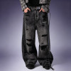 Custom Wash Faded Jeans | Distressed Wide Leg Baggy Pants | Streetwear Pants Manufacturer