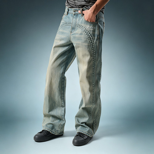 Custom Heavyweight 100% Cotton Denim Pants | Washed Baggy Jeans | High Quality Pants Manufacturer