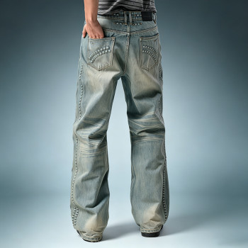 Custom Heavyweight 100% Cotton Denim Pants | Washed Baggy Jeans | High Quality Pants Manufacturer