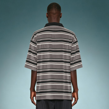 Custom Oversized Stripe T-Shirt | Thick 100% Cotton Breathable T-Shirt | Digital Print Polo Shirt