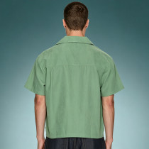 Custom Camp Collar Short Sleeves Shirt | Baggy Casual Crop Fit Shirt | Streetwear Shirt Supplier
