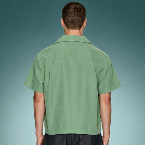 Custom Camp Collar Short Sleeves Shirt | Baggy Casual Crop Fit Shirt | Streetwear Shirt Supplier