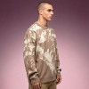Custom Men's Long Sleeve Digital Print Tee | Heavyweight Cotton Fleece Designer T-shirt | Jacquard Knit T-shirt