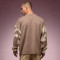 Custom Men's Long Sleeve Digital Print Tee | Heavyweight Cotton Fleece Designer T-shirt | Jacquard Knit T-shirt
