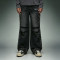 Custom Acid Washed Jeans | Rhinestone Wide Leg Cargo Pants | High Quality Streetwear Jeans Manufacturer