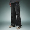 Custom Acid Washed Jeans | Rhinestone Wide Leg Cargo Pants | High Quality Streetwear Jeans Manufacturer
