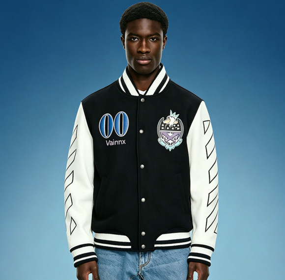 Custom Varsity Jacket | Faux Leather Sleeves Jacket | Men's Print Bomber Jacket | High Quality Jacket Manufacturer