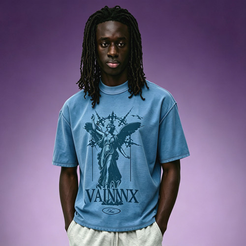 Custom DTG Print Graphic T shirt | Custom T-shirt Manufacturer | Crop Fit Heavyweight T-shirt