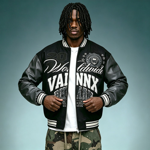 Custom Varsity Jacket | Sportswear Leather Jacket | Men's Print Bomber Jacket | Chenille Embroidery Jacket