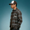 Custom 260 Gsm Cotton Plaid Shirt | Embroidery Patchwork Shirt | Men's Streetwear Shirt