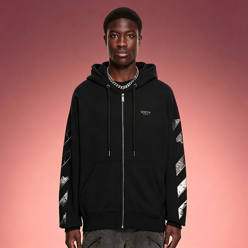Screen Print Zipper Hoodie