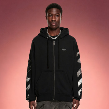 Custom Screen Print Zipper Hoodie | 500GSM Cotton Heavyweight Hoodie | Streetwear Hoodie Supplier