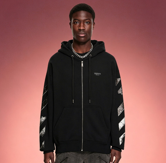 Custom Screen Print Zipper Hoodie | 500GSM Cotton Heavyweight Hoodie | Streetwear Hoodie Supplier