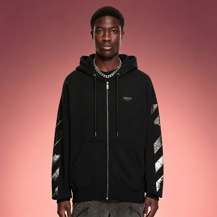 Custom Screen Print Zipper Hoodie | 500GSM Cotton Heavyweight Hoodie | Streetwear Hoodie Supplier