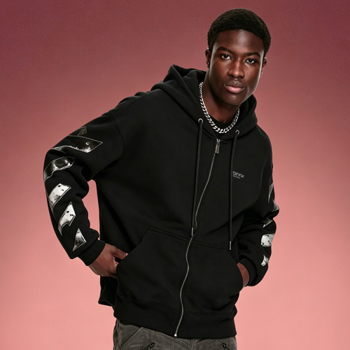 Custom Screen Print Zipper Hoodie | 500GSM Cotton Heavyweight Hoodie | Streetwear Hoodie Supplier