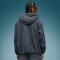 Custom Zip Up Denim Hoodie | Acid Wash Heavyweight Drawstring Hoodie | Streetwear Manufacturer
