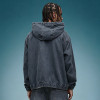 Custom Zip Up Denim Hoodie | Acid Wash Heavyweight Drawstring Hoodie | Streetwear Manufacturer