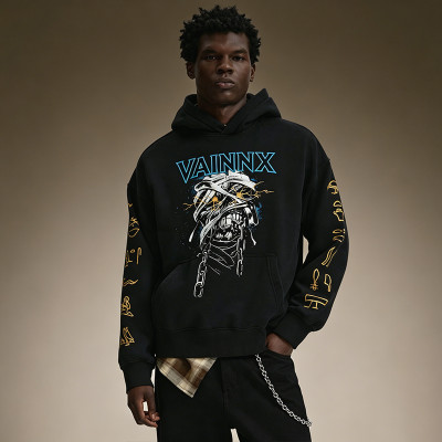 Custom Streetwear Pullover Hoodie | Boxy Heavyweight Hoodie | 100% Cotton DTG Graphic Print Hoodie