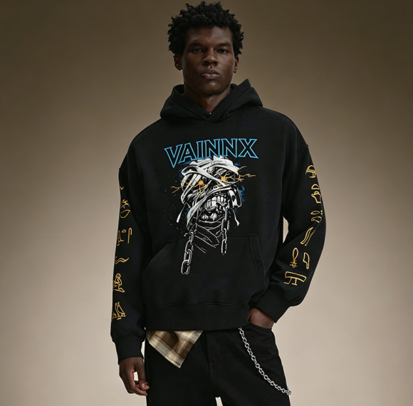 Custom Streetwear Pullover Hoodie | Boxy Heavyweight Hoodie | 100% Cotton DTG Graphic Print Hoodie