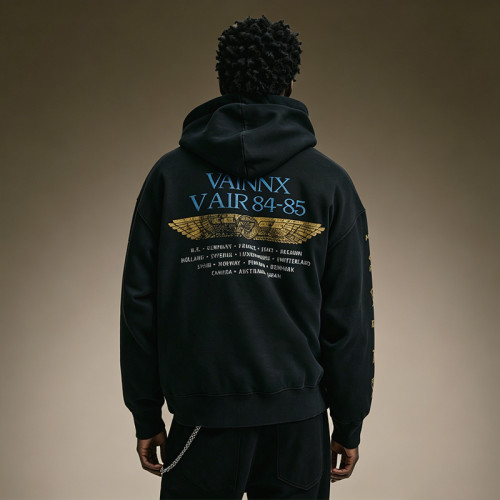 Custom Streetwear Pullover Hoodie | Boxy Heavyweight Hoodie | 100% Cotton DTG Graphic Print Hoodie