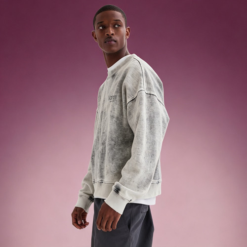 Custom Crewneck Sweatshirt | Acid Wash Drop Shoulder Heavyweight Hoodie | Streetwear Manufacturer