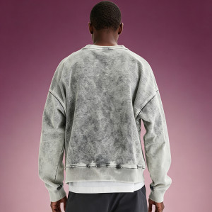 Custom Crewneck Sweatshirt | Acid Wash Drop Shoulder Heavyweight Hoodie | Streetwear Manufacturer