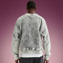 Custom Crewneck Sweatshirt | Acid Wash Drop Shoulder Heavyweight Hoodie | Streetwear Manufacturer