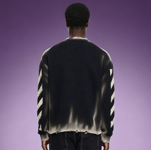 Custom Men's Distressed Knit Sweater | Digital Print Sweater | High Quality Sweater Manufacturer
