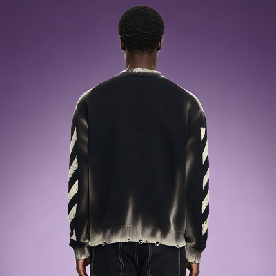 Custom Men's Distressed Knit Sweater | Digital Print Sweater | High Quality Sweater Manufacturer