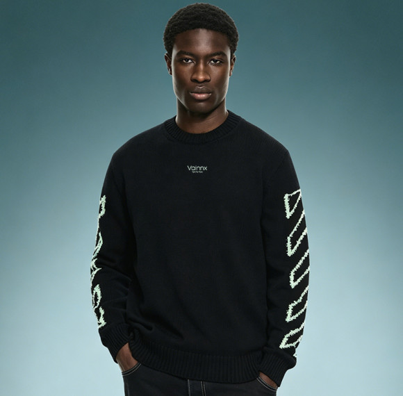 Custom Pullover Sweater | Men's Crew Neck Heavyweight Cotton Sweater | Jacquard Pattern Sweater