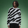 Custom Zebra Striped Crewneck Sweater | Thick Jacquard Knitted Sweater | Men's Sweater Manufacturer