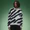 Custom Zebra Striped Crewneck Sweater | Thick Jacquard Knitted Sweater | Men's Sweater Manufacturer
