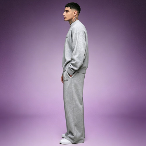 Custom Heavyweight Cotton Knit Sweatsuit | Men's Oversize Jogging Tracksuit | Streetwear Clothing Manufacturer