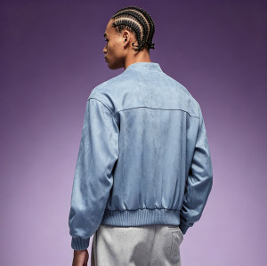 Custom Print Logo Jacket | Cropped Streetwear Bomber Jacket | Men's Casual Leather Jacket