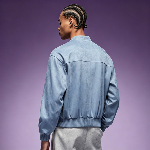 Custom Print Logo Jacket | Cropped Streetwear Bomber Jacket | Men's Casual Leather Jacket