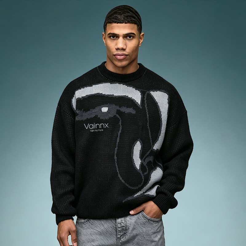 Jacquard Knit Sweater