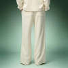 OEM Custom Luxury Soft Pants | Wide leg Botanical Embroidery Pants | Streetwear Apparel Manufacturer