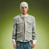 Vintage Wool Blend Tweed Jacket | Detachable Embroidered Cuffs Jacket | Streetwear Apparel Manufacturer