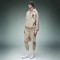Custom Cotton Shorts Zip up Hoodie Tracksuit | Casual Striped Tracksuit | Streetwear Apparel Manufacturer