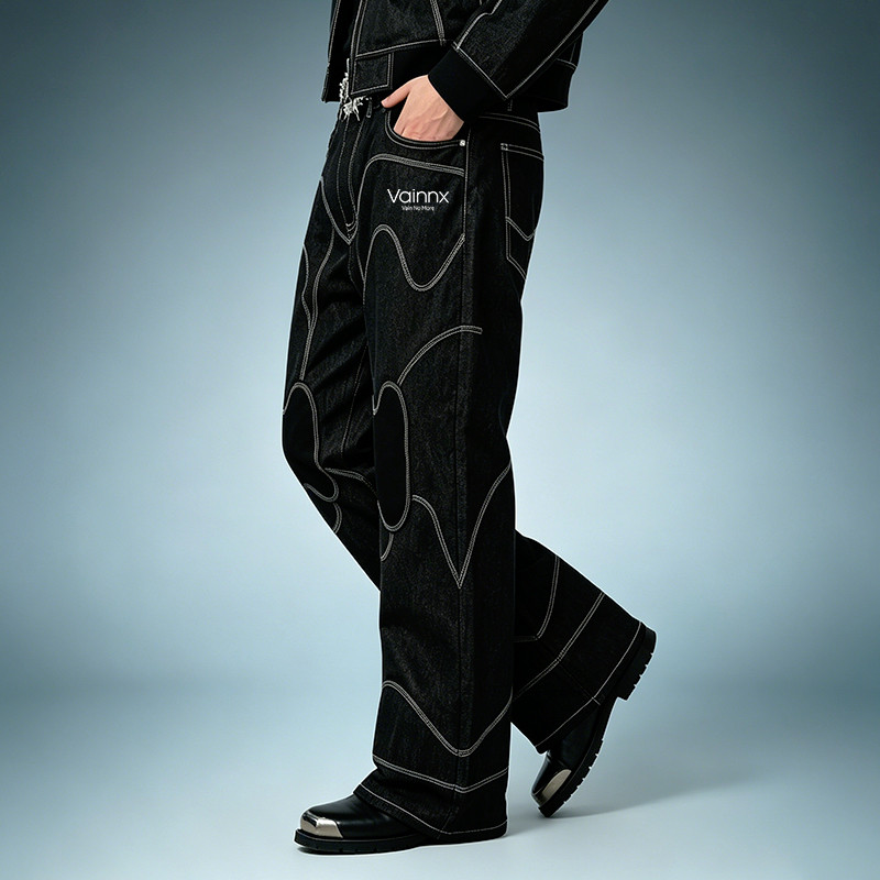 Stripe Denim Pants