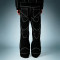 OEM Custom Wash Jeans | Black Wide Leg Raw Stripe Denim Pants | Streetwear Apparel Manufacturer