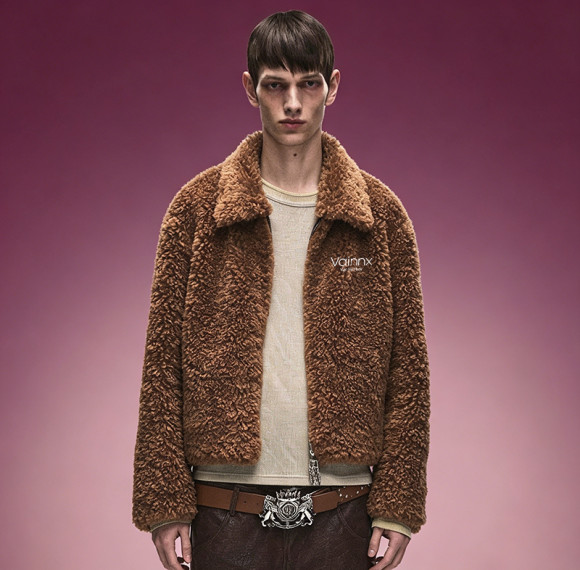 Brown Teddy Fleece Sherpa Jacket | Custom Full Zip Outerwear Jacket | Streetwear Apparel Manufacturer