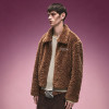 Brown Teddy Fleece Sherpa Jacket | Custom Full Zip Outerwear Jacket | Streetwear Apparel Manufacturer